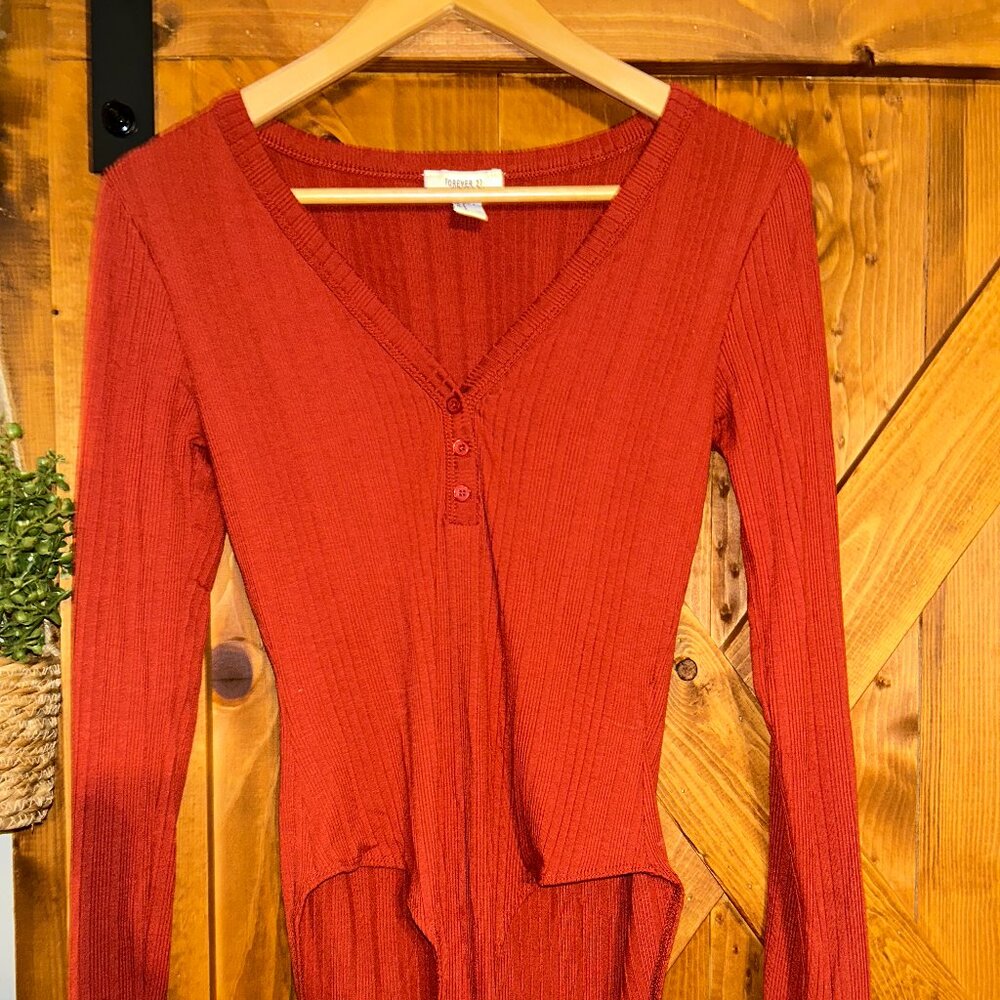 Burnt orange/red jumpsuit